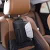 Leather Car Seat Side Storage Bag Hanging Auto Seat Organizer Tissue Bag Water Cup Holder Mesh Storage Pocket Car Storage Box