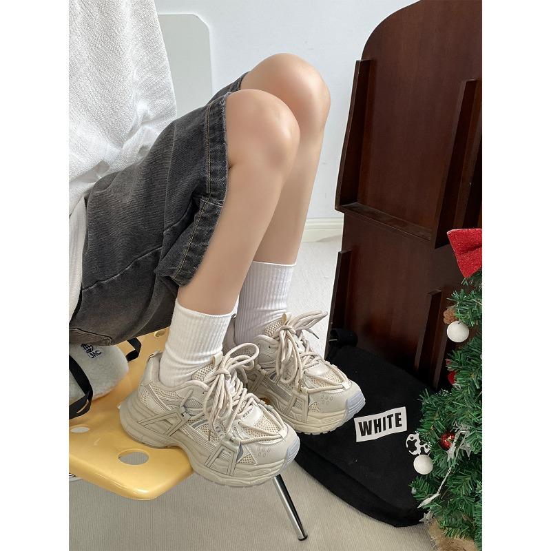 Winter new thick-soled velvet dad shoes casual sports shoes women 35231