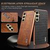 AZNS For Samsung Galaxy A56 5G Case Electroplating Crocodile Texture PU + TPU Phone Cover