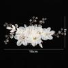 Fashion White Flower Pearl Crystal Bridesmaid Tiara Hair Combs Bridal Clips Flower Hair Pin