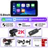 5'' Мотоцикл 2K HD DVR Портативный GPS Навигатор Беспроводной Carplay Android Auto IPX7 Водонепроницаемый Экран Bluetooth Двойной Объектив Moto
