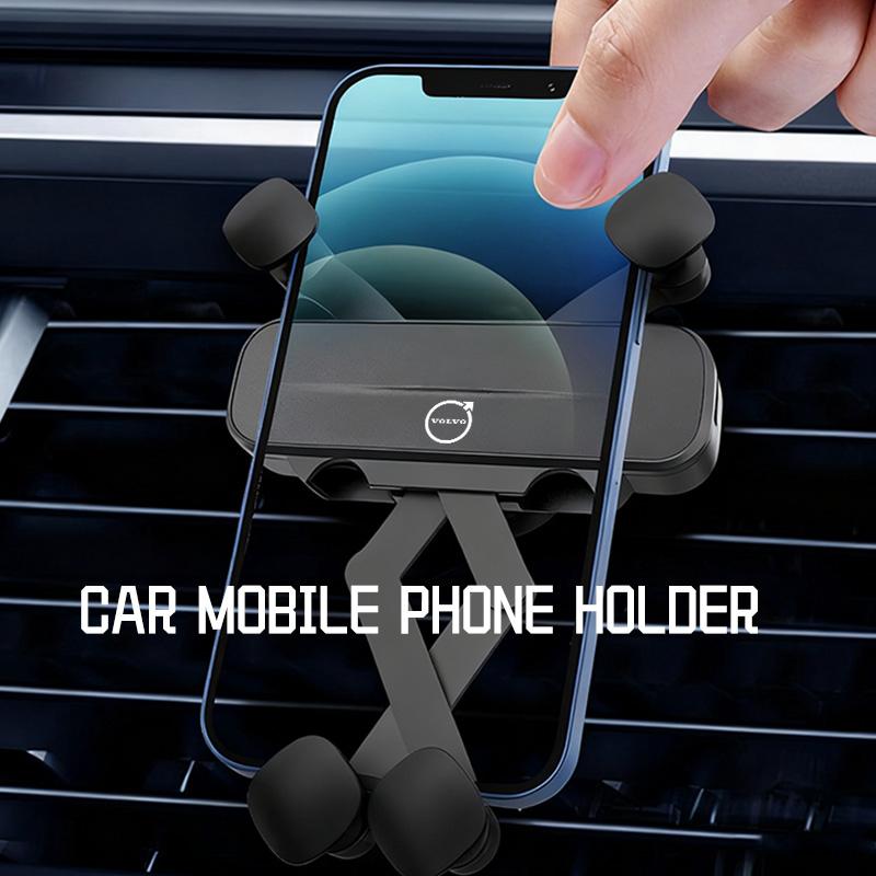 For Volvo Metal Car Air Vent Phone Holder Snap On Universal Mobile Phone Bracket XC90 XC60 C30 S60 C70 XC40 V40 XC70 V70 V60 S80