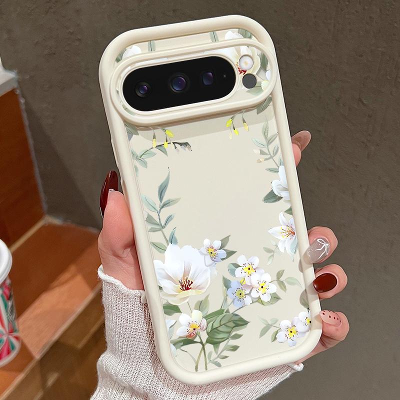 Мягкий противоударный чехол TPU с цветочным принтом для Google Pixel 9 Pro XL 8 Pro 8A, защитный матовый чехол для телефона