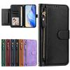 Flip Case for Motorola Moto G13 G14 G23 G32 G53 G53Y G53J G54 Power G64 G72 G73 4G 5G Leather Wallet Cover Card Slot Bag Zipper Casing
