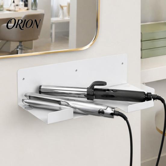 Professional Salon Tool Storage Hair Straightener Holder, Wall Mounted Acrylic Dryer Curling Organizer Iron for Vanity Bathroom Barber Shops