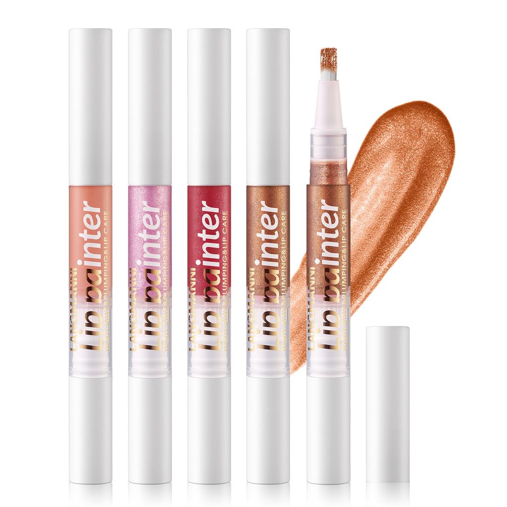 Новый блеск для губ Spin Pearl, легкий цвет, мягкая кисть, мерцающий увлажняющий блеск для губ, макияж для девочек