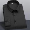 Stretch Solid Dress Shirts for Men Business Long Sleeve Soft Comfortable Man's Formal Shirt Without Front Pocket S~6XL Plus Size