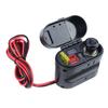 DC 12V24V Мотоциклетный прикуриватель Двойные USB-порты для зарядки Вольтметр Часы Дисплей времени Двигатель