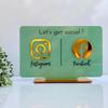 Counter Sign Instagram Follow Plate Acrylic Social Media Sign Display Frames For Company Cashier Counter Sign Party Decor