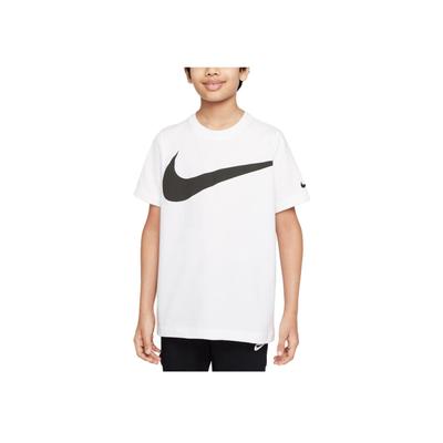 Футболка серии Sportswear Essentials с крупным логотипом и круглым вырезом, с коротким рукавом, детская, белая DO1807-100