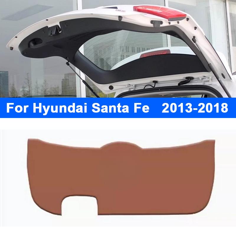 Новый коврик в багажник автомобиля 2024 года для Hyundai Santa Fe 2010-2024 Кожаный Защитный коврик от ударов ногами Водонепроницаемая крышка багажника Модификация интерьера