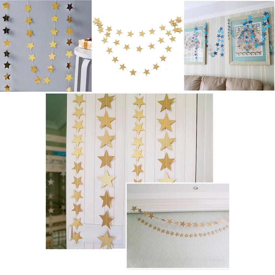 Multi-color Star Paper Garland Perfect For Making Your Event Shine Bright