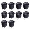 10Pcs KCD1-105 Rocker Switch Boat Shaped 2/3Pin 10A/125V 6A/250V Round Car Boat Household Appliances Lamp On-off Toggle Switch Replacement