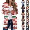 Women's Lightweight Long Sleeve Open Front Cardigans Long Sleeve Lightweight Vintage Printed Coat With Pockets