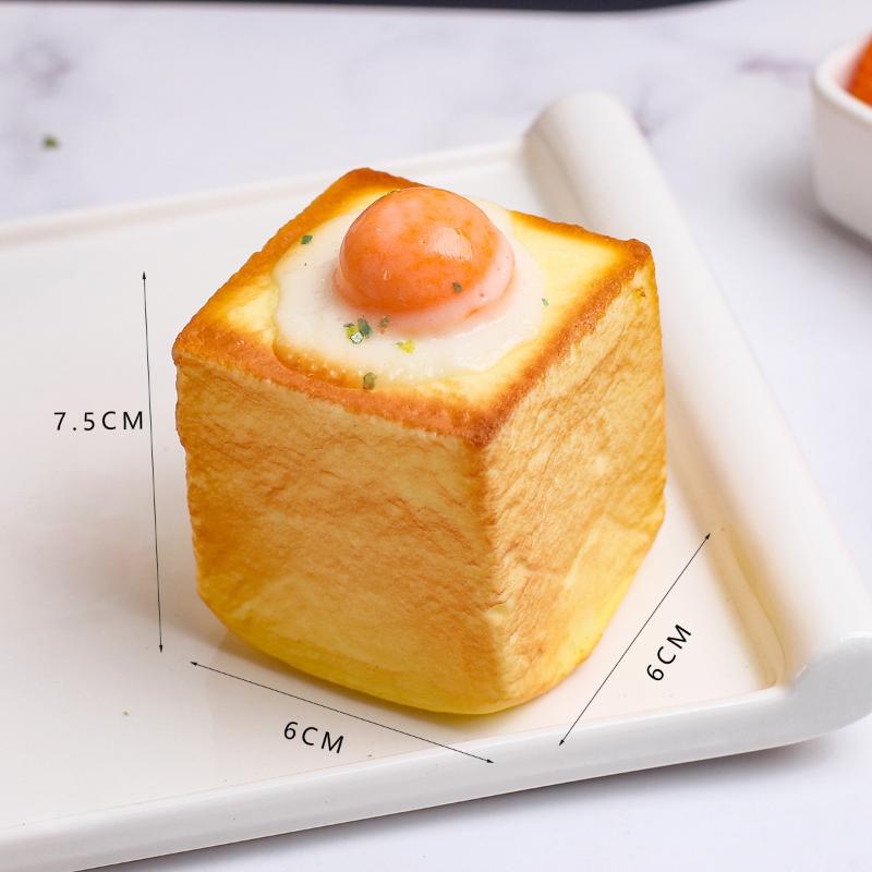 1Pcs Simulation Bread Squeeze Toys Stress Relief Realistic Food Fidget Toy Decompression Cake Cheese Bagel Bread Toy