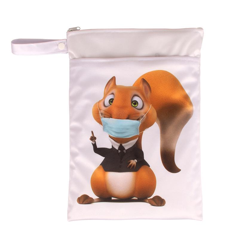 Новая водонепроницаемая сумка для подгузников двойного назначения 25x35 с двойной молнией