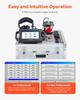 Pipe Water Leak Detector, 1Hz-5000Hz, LCD Touchscreen Pipeline Leakage Detection Locator for 2m Underground Plumbing with Sensor, 3 Listening Rods,