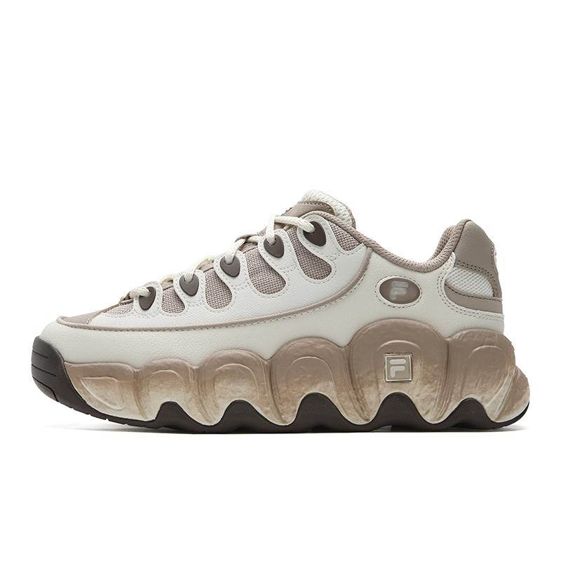 FILA CROISSANT 1+ Abrasion Resistant Coverage Lightweight Low top Casual Shoes Women's White Brown F12W542135FTL