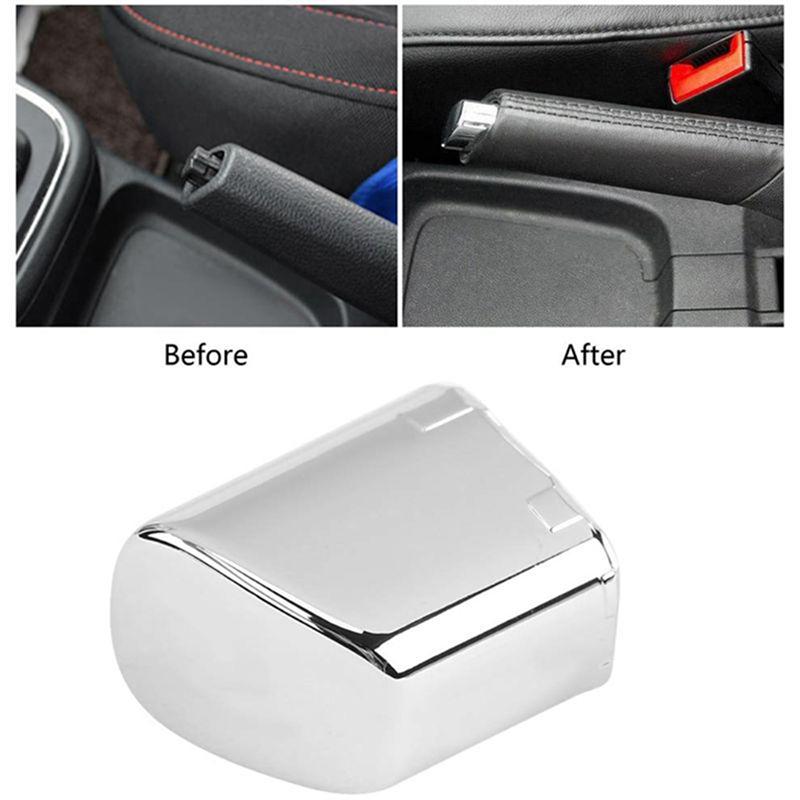 Hand Brake Button Trim Cover Chrome Handbrake Lever Parking Button Cap Silver Car Interior For 6Rd711333A Accessories