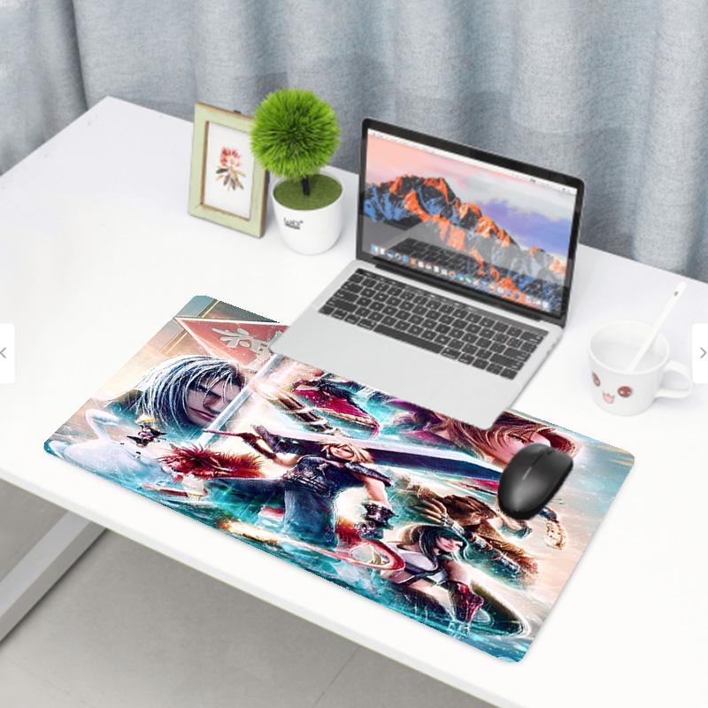 Final Fantasy Print Mouse Pad, Anti‑Slip Desktop keyboard Mat, for PC Laptop Gaming Working Daily Use, Cool Festival Surprise Gift