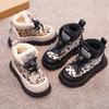 Children's Leopard Designed Warm Thick Soled Snow Boots Winter Girls' Soft Soled Comfortable Casual Plush Boots
