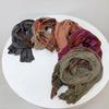 Vintage Patchwork Hit Color Japanese Women Scarf Stylish Warm Pleated Autumn Winter Scarf Shawl