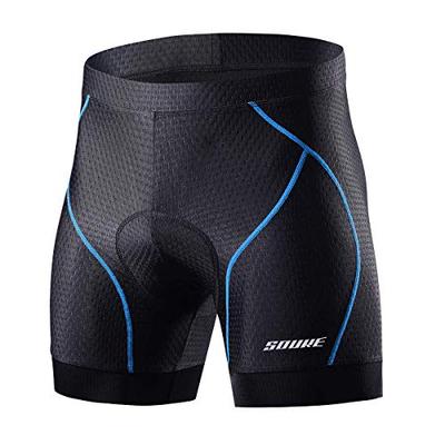 Мужское велосипедное нижнее белье Souke Sports с 4D-набивкой, для снятия боли, легкое, быстросохнущее, противоскользящее, велосипедная одежда, штаны для шоссейного велосипеда, синий, размер M