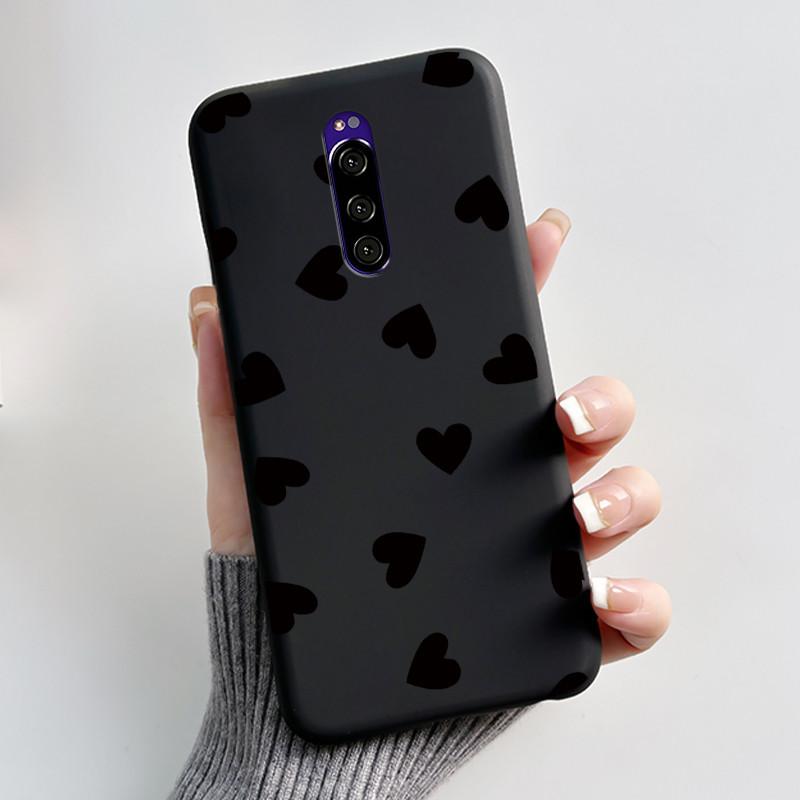 Для Sony Xperia 1 Чехол Роскошный Милый Кролик Любовь Забавный Черный ТПУ Мягкий Силикон Защитная Задняя Крышка Для Чехла Телефона Sony Xperia1