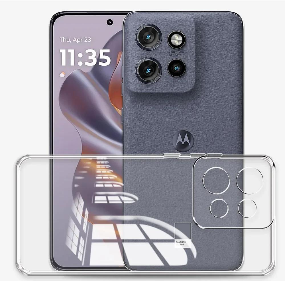 Прозрачные мягкие силиконовые чехлы для телефонов Moto Edge 50 Edge 40 30 20 Lite Fusion MOTO EDGE50 NEO MOTO G 2026 5G G86 G100S G54 Прозрачная противоударная крышка