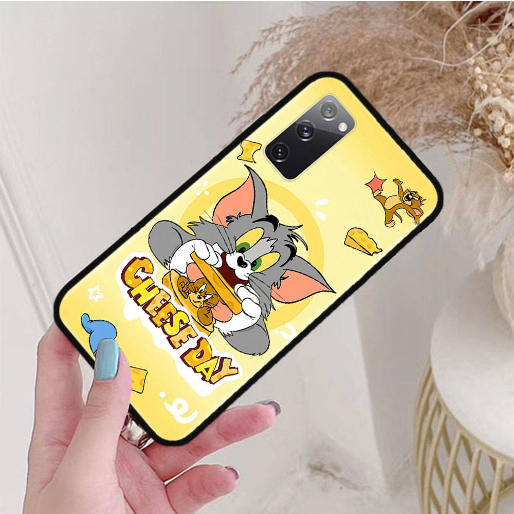 Черный чехол для Xiaomi Poco X6 X4 M5 M6 F5 F6 C65 C55 C50 C51 C40 Pro Redmi 14C A3X 13C 12C 11T 10A 9C Note 7 6 8A Plus C-44 милый Том и Джерри