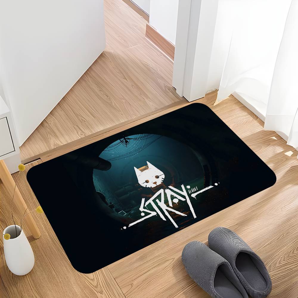Коврик для двери с изображением игры Stray Cat, Премиум, Для детской комнаты, Спальни, Балкона, Противоскользящий коврик для двери, Коврик для гостиной, Ковер