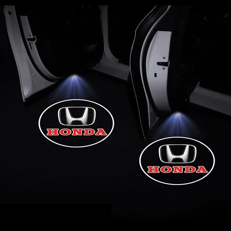 Для Honda Светодиодные проекторы в двери автомобиля Приветственный свет Аксессуары для автомобиля Для Honda Civic Mugen Accord Odyssey JAZZ CRV Fit Hrv Jazz