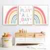 Красочные Радужные капли дождя, плакаты на весь день, печать на холсте, настенные художественные картины для детской комнаты, домашний декор для комнаты для девочек