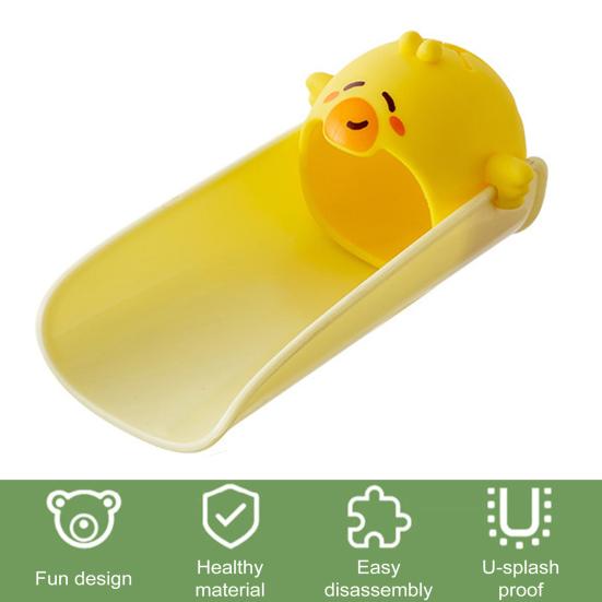 1/2Pcs Faucet Extender for Kids Safe Anti-Slip Design Splash-Proof Cartoon Shape Hand Washing Extension for Bathroom Sink Kitchen