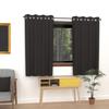 Plain Eyelet Curtain Wrinkle-resistant 135x180 Cm ALIX Black, by Soleil D'ocre