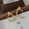 Zodiac Dragon Year Earrings Silver Needle Advanced Earrings Women'S Birthday Year Earrings Fine Carving Guochao Medieval Jewelry Advanced Sense