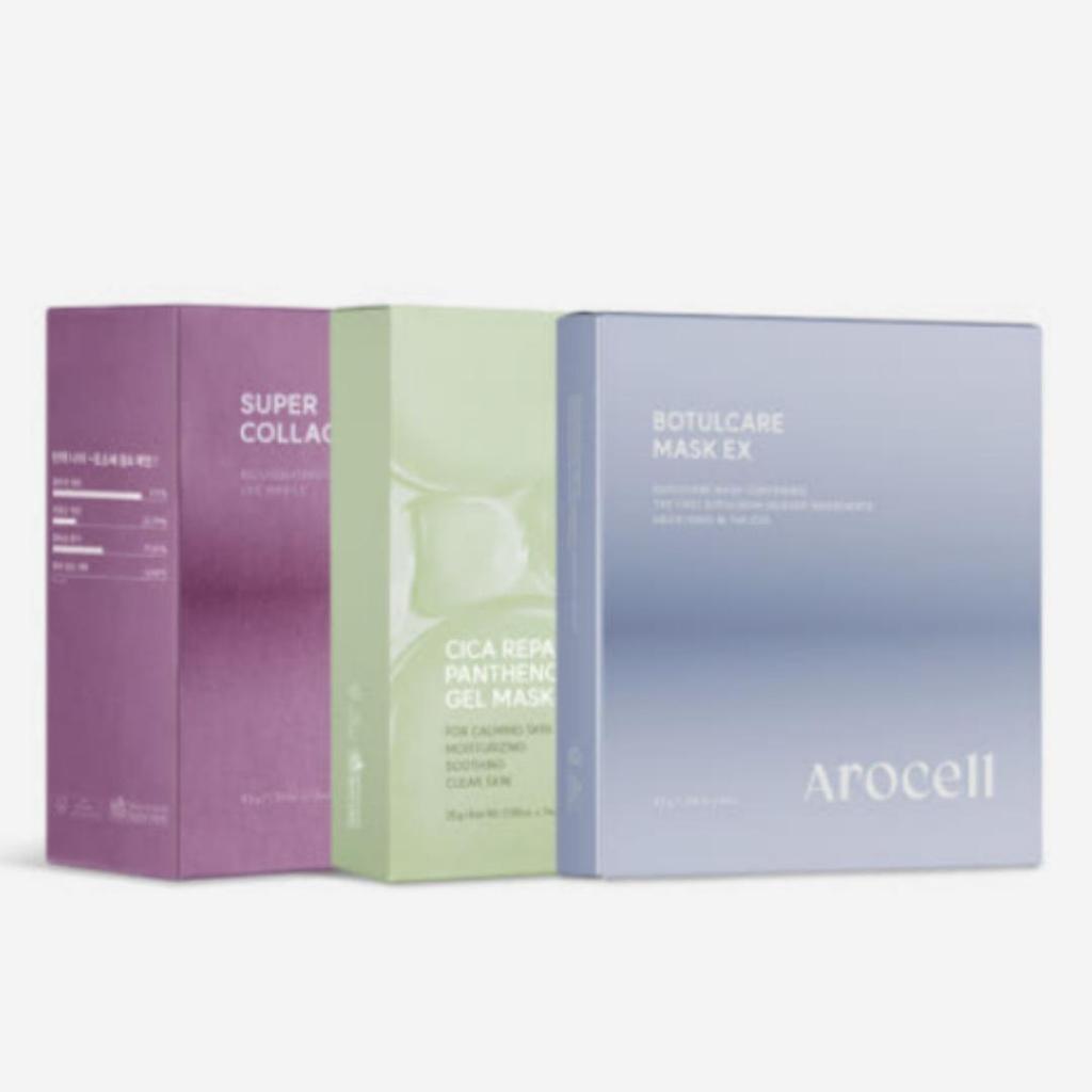 [AROCELL] Маска 4 типа / Супер коллаген, Botul Care, Cica Repair Panthenol, Маска для шеи