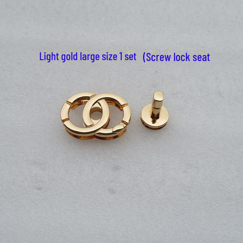 Diamond-Shaped Black Crossbody & Shoulder Bag with Gold/Silver Gilded Twist Lock Hardware