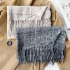 Soft Waxy and Thick Plaid Imitation Cashmere Scarf for Women, Warm Fringed Shawl In Winter, Couple Scarf Tide
