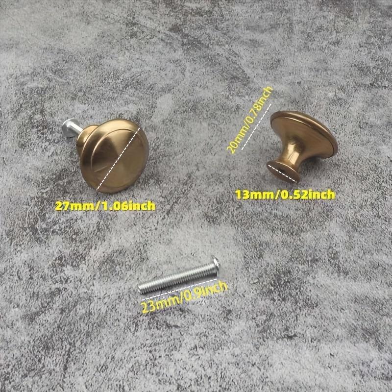 8 шт. Золотая простая ручка-пуля для ящика шкафа с одним отверстием, круглая маленькая мебельная ручка для двери шкафа
