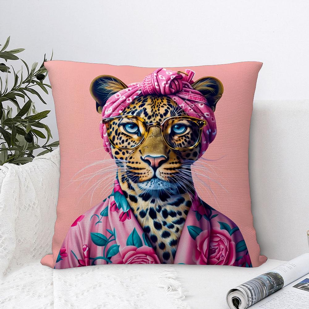 Европейская мода Леопардовая наволочка Диван Декоративный Дом Двусторонняя печать Плюшевые наволочки для диванных подушек Декор Чехол для подушки