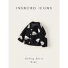 Insbobo Boys' Sweater 2026 Spring New Stylish Baby Clothes Children's Knitted Cardigan Stylish Top