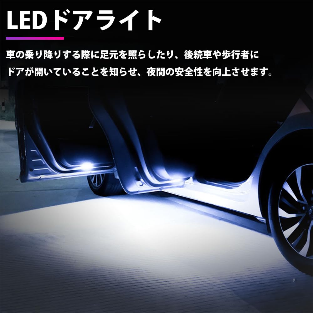 Взять PR-IRLAMP-WH Подсветка салона, Набор из 2 штук, Подсветка двери, Боковая дверь, Светодиодная, Подсветка салона,