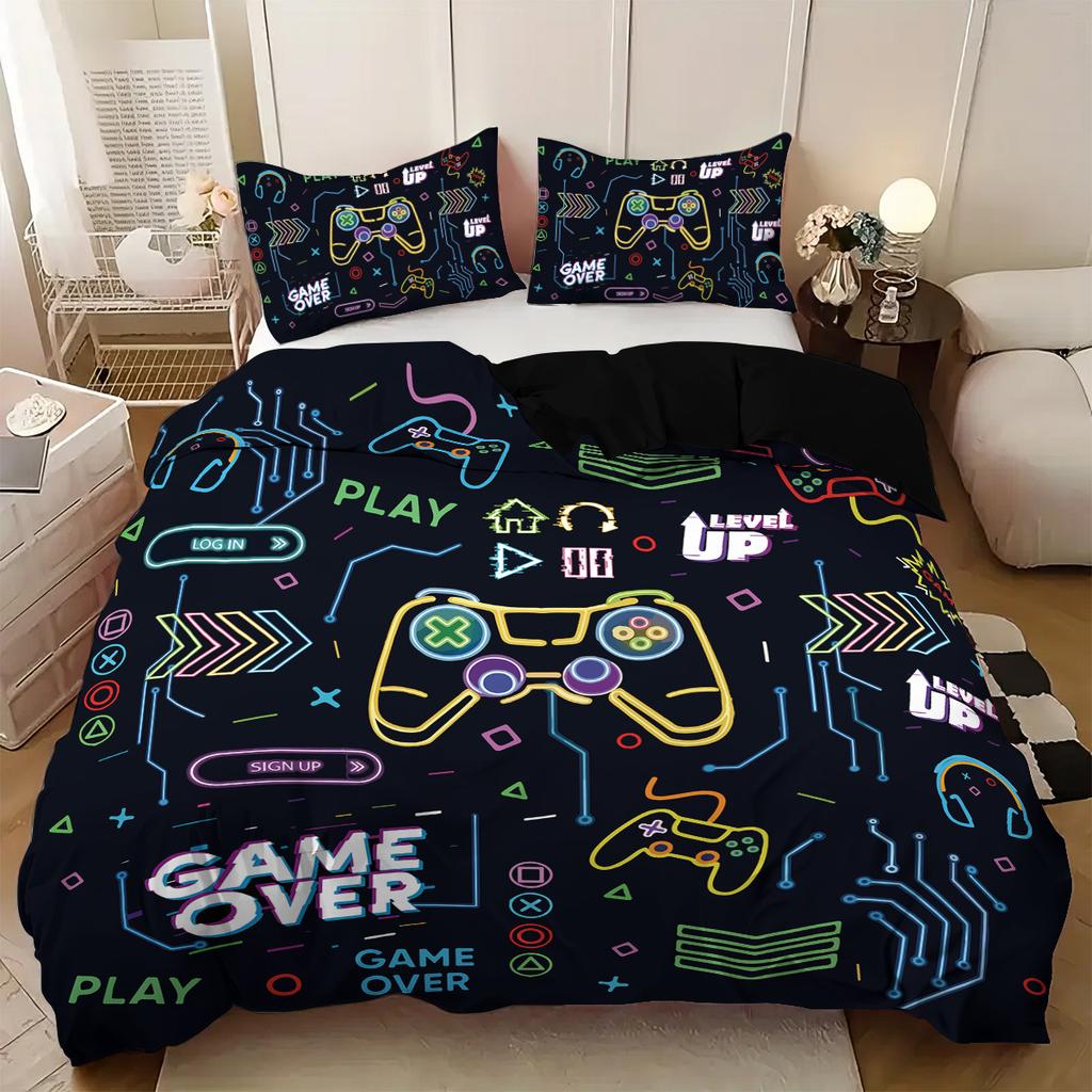 Подарки для подростков игровая консоль Комплект постельного белья игровой контроллер Пододеяльник Наволочка Украшение для спальни Односпальный Двуспальный Большой размер