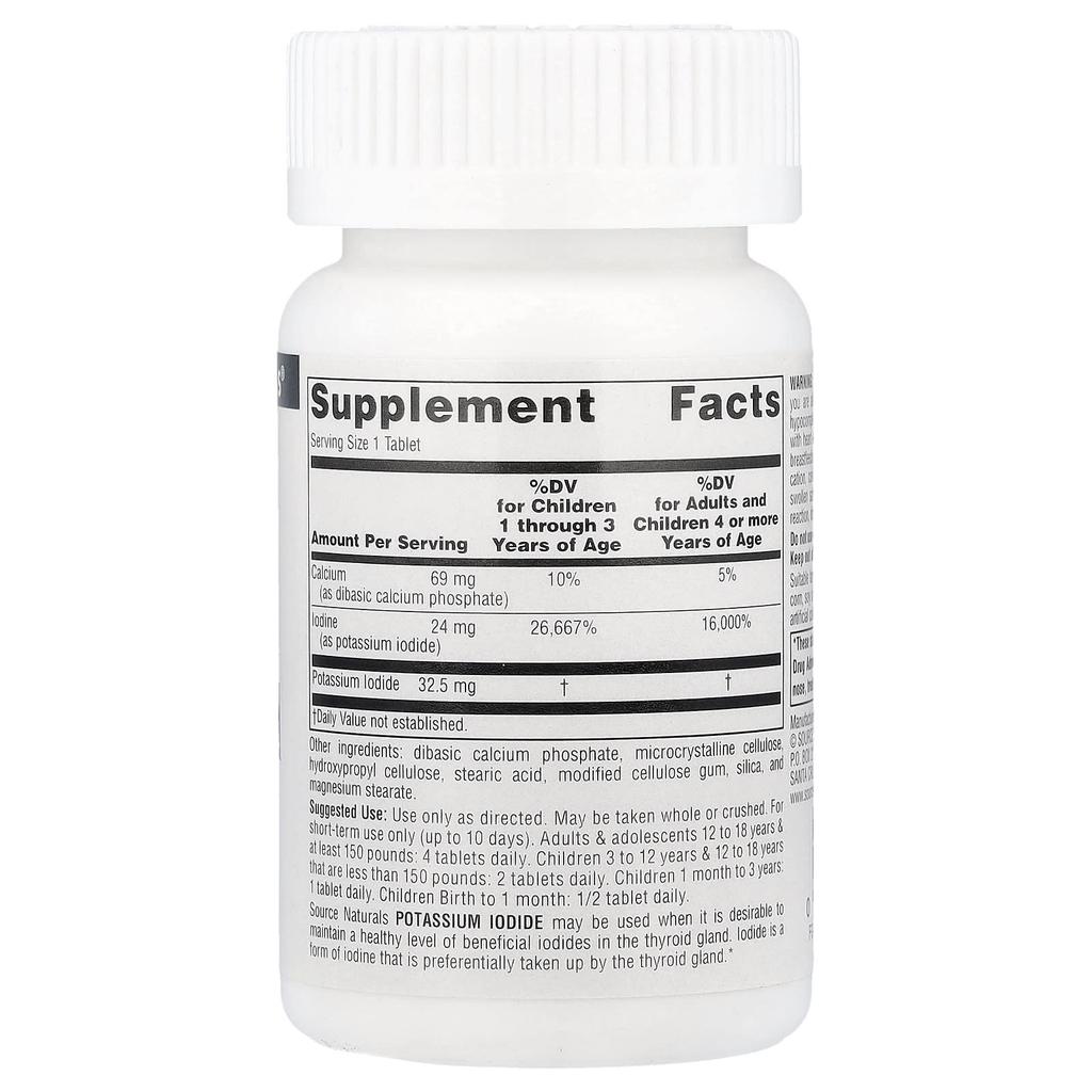 Potassium Iodide, 120 Tablets