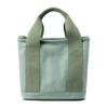 Japanese Mille-Feuille Shoulder Bag - Minimalist Canvas Tote with Zipper