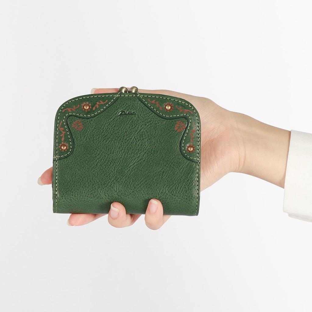 Кошелек двойного сложения из натуральной кожи, оранжевый [Dakota], женский DA-31601-34