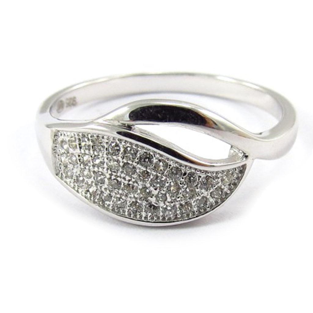 Белое серебряное кольцо 'Goddess'