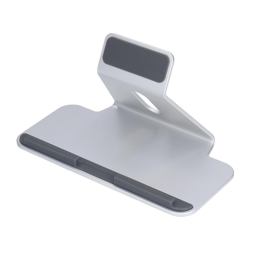 Подставка для ноутбука с серебристой отделкой, противоскользящая конструкция, простота в эксплуатации, экономия места на рабочем столе, планшет