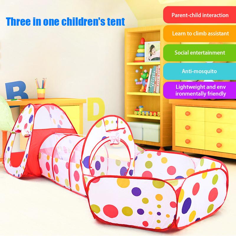 IMBABY 3 In 1 Baby Playpen For Children Indoor Toddler Foldable Playground Portable Infant Play Yard Tent Tunnel Without Ball